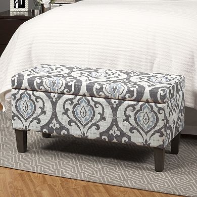 HomePop Damask Storage Ottoman