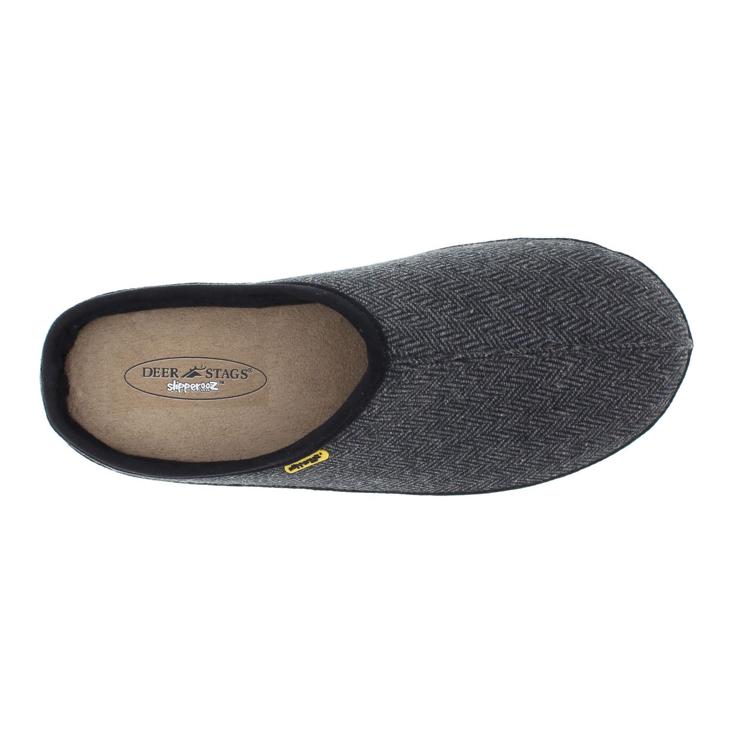 DEER STAGS Mens’s Wherever Indoor Clog Slipper Wide Black Gray Size US 12W Amazon.com | Deer Stags Unisex Nordic Microsuede Slipper  main image 4