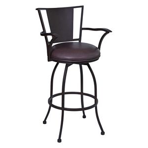 Armen Living Dynasty Armrest Swivel Bar Stool