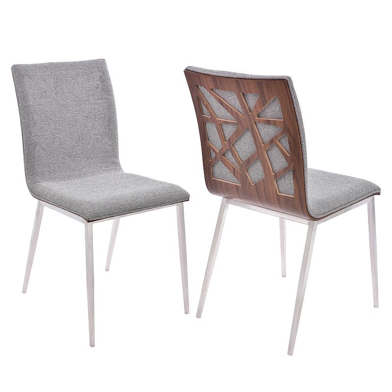 74010955 Armen Living Crystal Dining Chair 2-piece Set, Gre sku 74010955