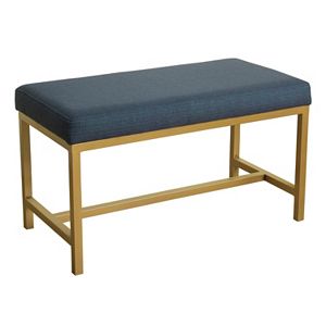 HomePop Upholstered Metal Bench