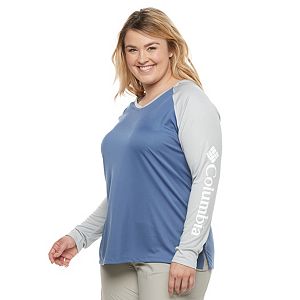 Plus Size Columbia Fork Stream Colorblock Hooded Tee