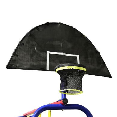 Skywalker Sports 10-Foot Geo Dome Climber with Swing Set & Basketball Hoop Accessory