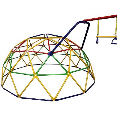Skywalker Sports 10-Foot Geo Dome Climber with Swing Set & Basketball Hoop Accessory