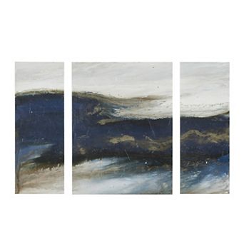 INK+IVY Rolling Waves Triptych Canvas Wall Art 3 pc Set
