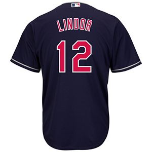 Men's Majestic Cleveland Indians Francisco Lindor Cool Base Replica Jersey