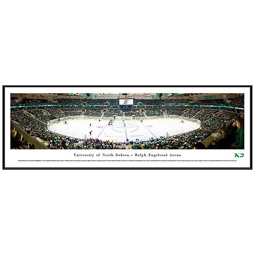 North Dakota Hockey Arena Face Off Framed Wall Art