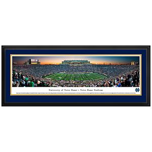 Notre Dame Fighting Irish Football Stadium Twilight Framed Wall Art