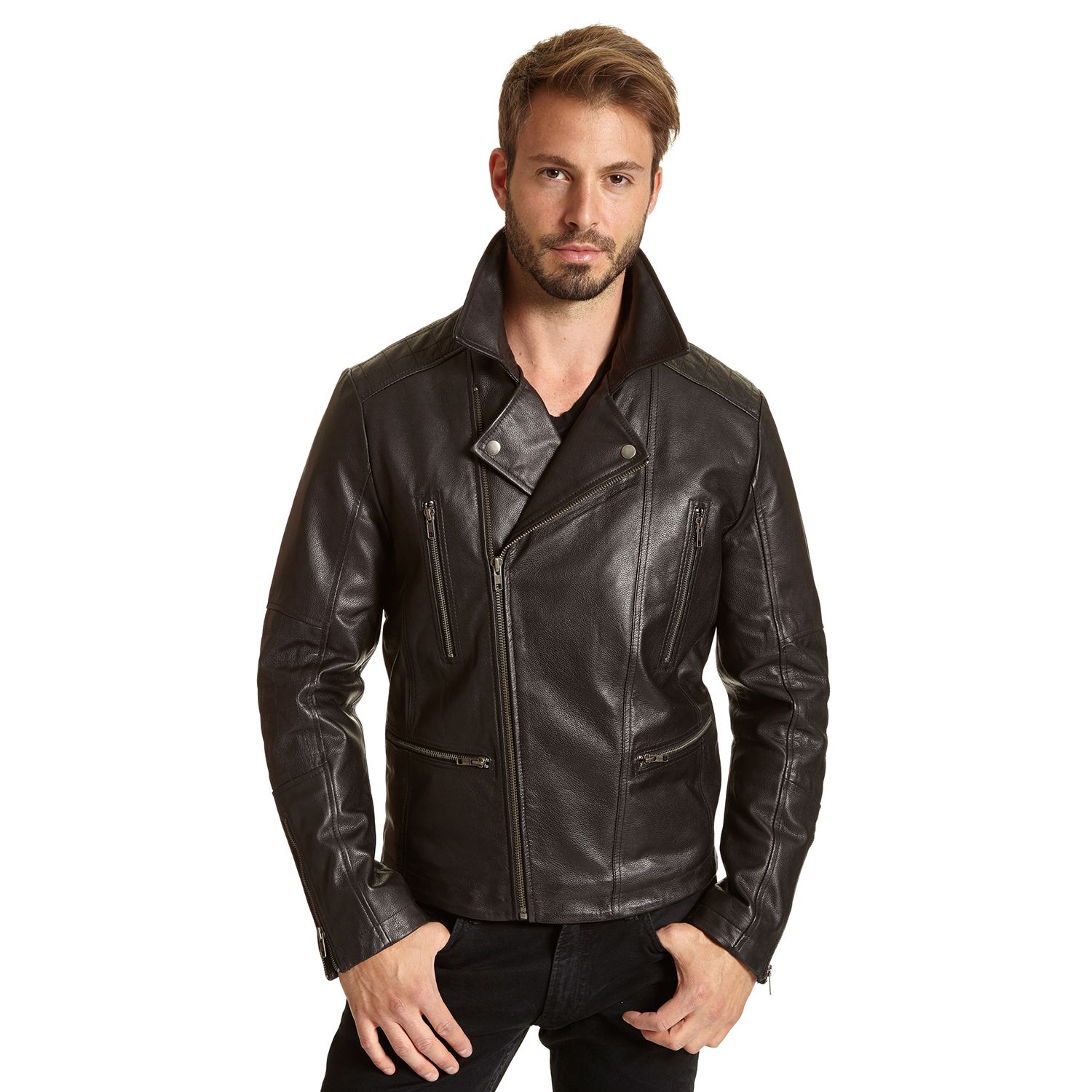 kohl's leather jackets for men