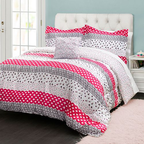 lush decor elephant stripe reversible comforter set