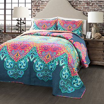Lush Decor Boho Chic 3 pc Reversible Quilt Set