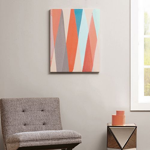 Intelligent Design Textured Geometric Pastel Box Canvas Wall Art