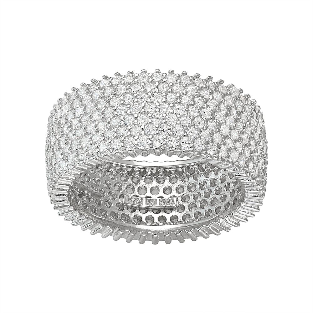 Sterling Silver Cubic Zirconia Eternity Ring