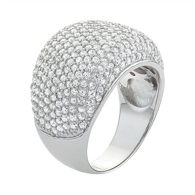 Sterling Silver Cubic Zirconia Dome Ring