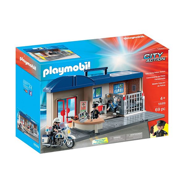 Playmobil Take Along Police Station Set 5689 - jailbreak police station vs prisoner roblox