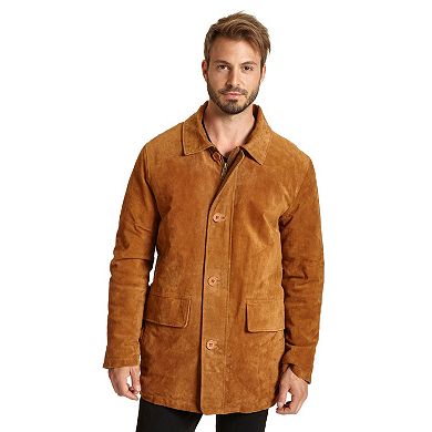 Men's Excelled Double-Collar Suede Jacket