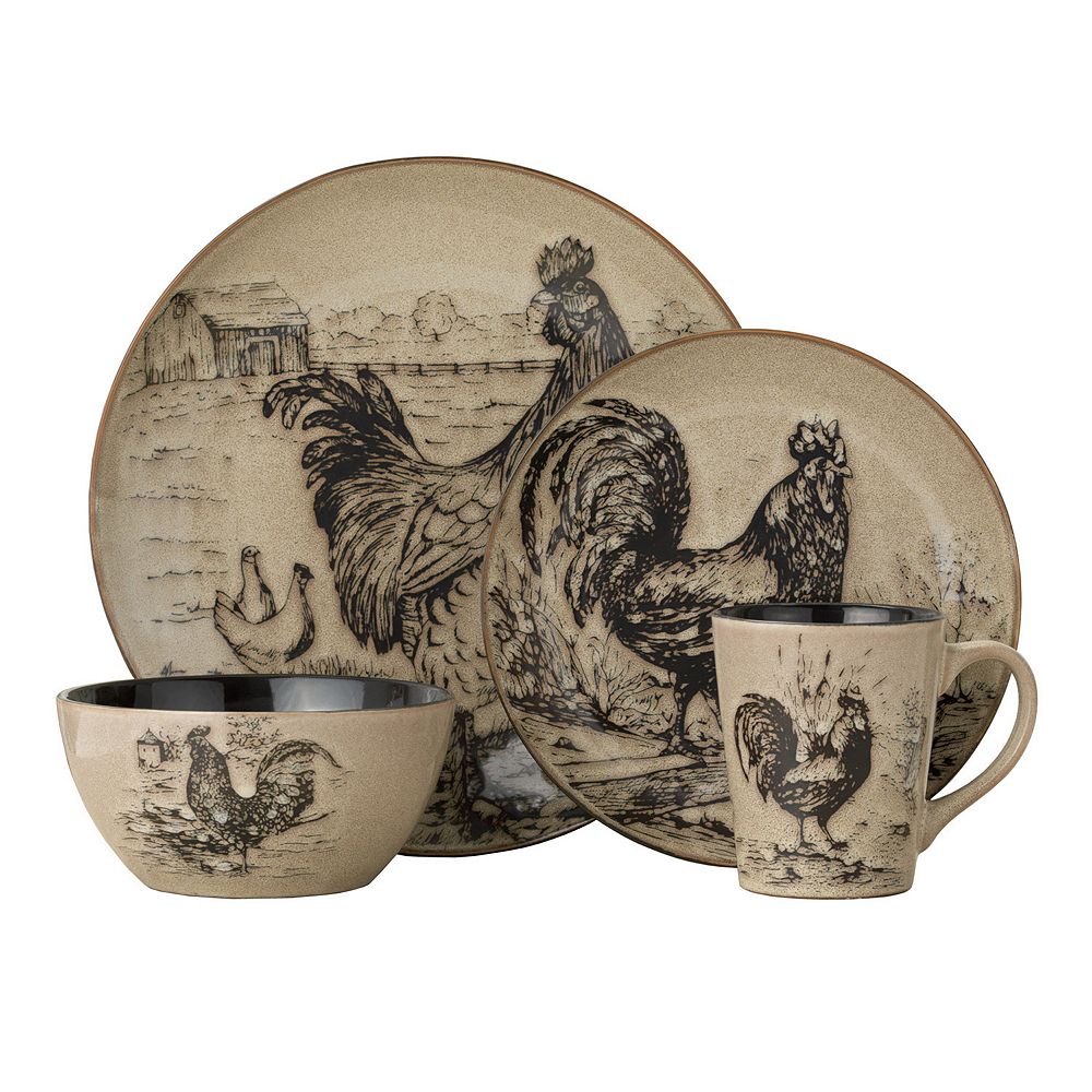 Pfaltzgraff Everyday Homespun Rooster 16-pc. Dinnerware Set