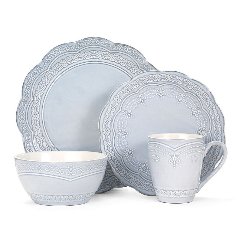 Pfaltzgraff® Seraphina Blue Stoneware 16-Piece Dinnerware Set