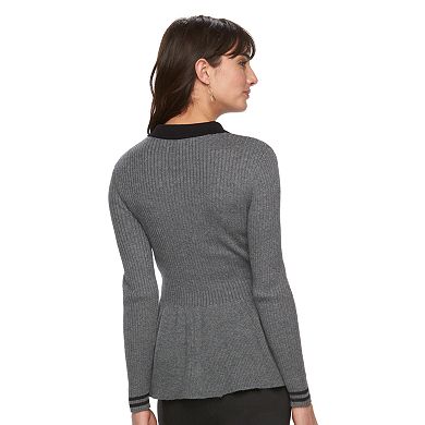 Women's ELLE™ Ribbed Peplum Sweater