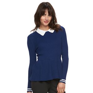 Women's ELLE™ Ribbed Peplum Sweater