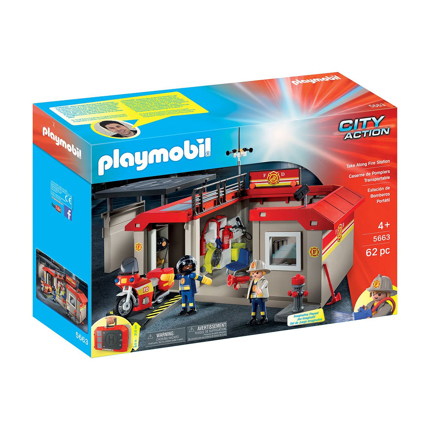 foldout fire station playset