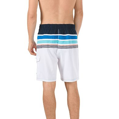 Men's Speedo Nautical Tape Striped 4-Way Stretch E-Board Shorts