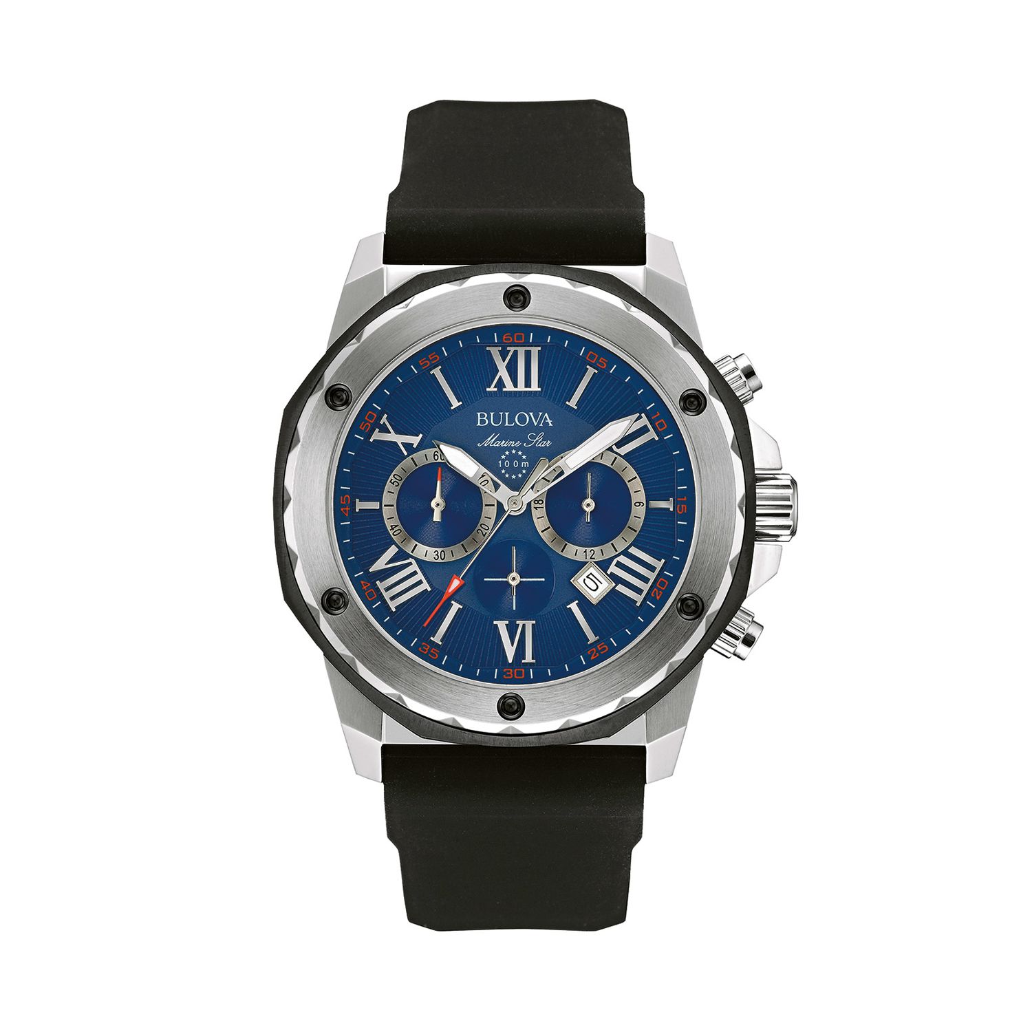 bulova blue marine star