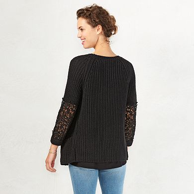 Women's LC Lauren Conrad Crochet Cardigan