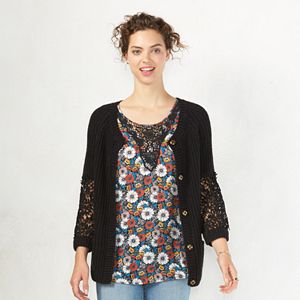 Women's LC Lauren Conrad Crochet Cardigan