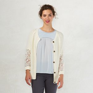 Women's LC Lauren Conrad Crochet Cardigan