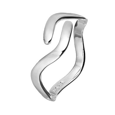 PRIMROSE Sterling Silver Wave Bypass Ring