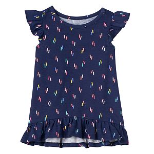 Baby Girl Jumping Beans® Print Ruffle-Hem Tunic