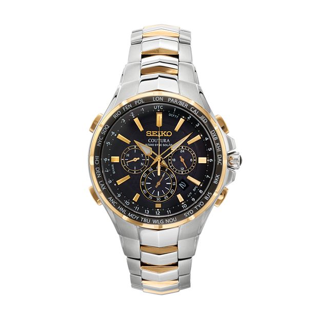 Seiko coutura men's two hot sale tone steel chronograph watch