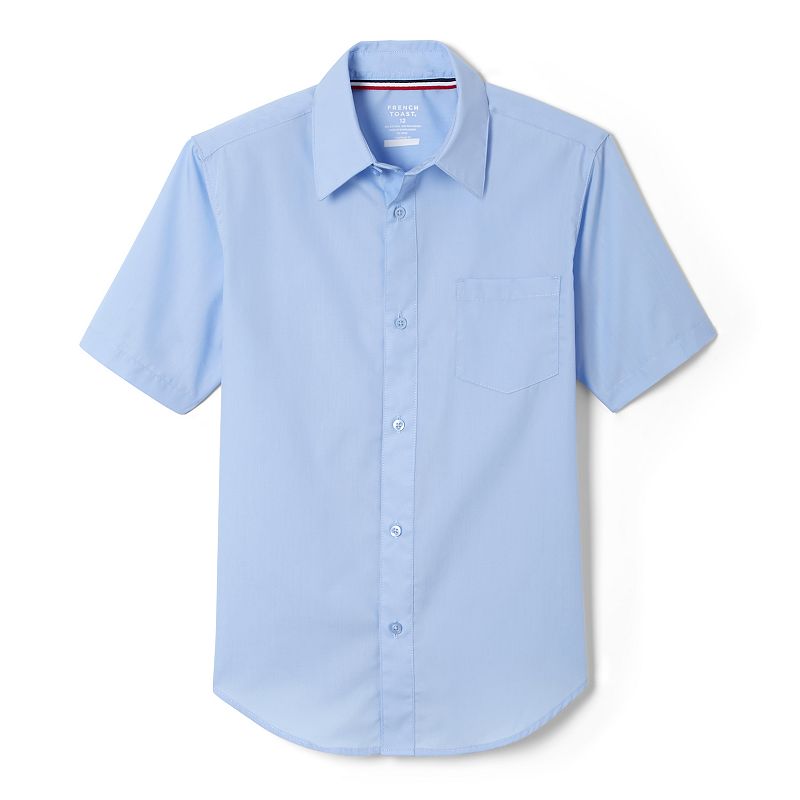 Boys French Toast Short Sleeve Classic Dress Shirt, Boys, Size: 16, Blue