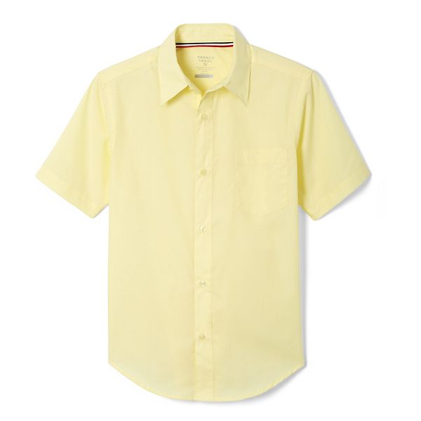 Boys French Toast Short Sleeve Classic Dress Shirt - Light Yellow (14 HUSKY)