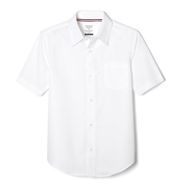 Boys French Toast Short Sleeve Classic Dress Shirt - White (18 HUSKY)