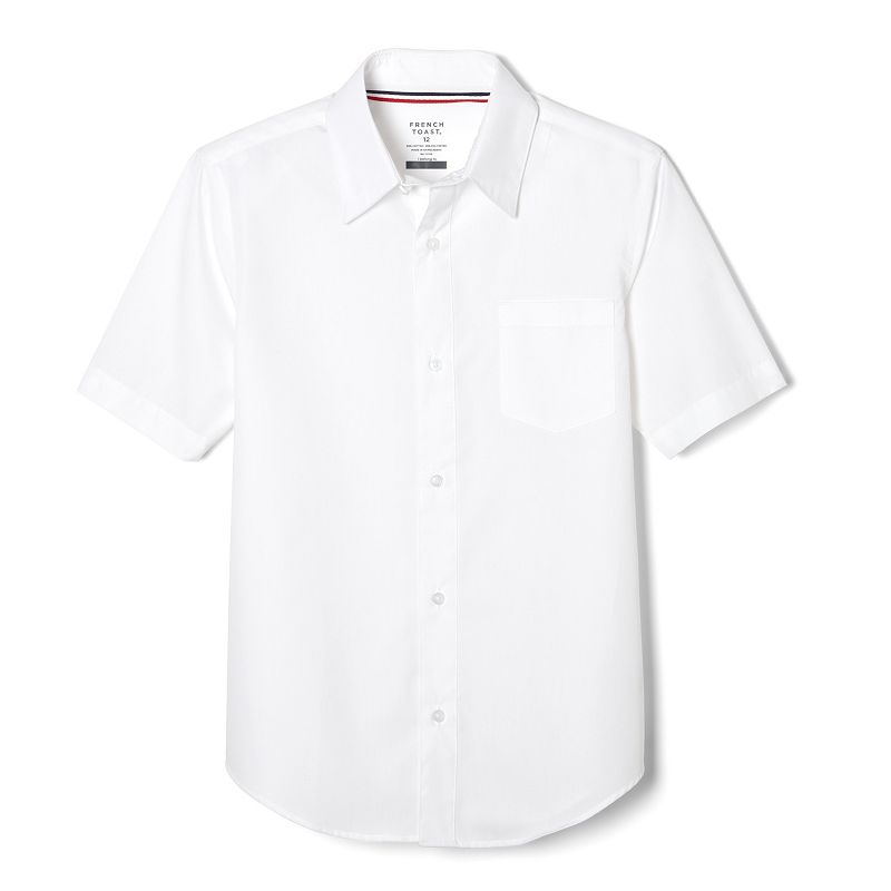 Boys French Toast Short Sleeve Classic Dress Shirt, Boys, Size: 20, White