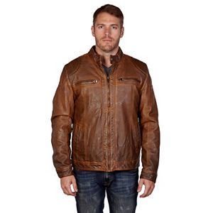 Men's XRAY Detailed Faux-Leather Jacket