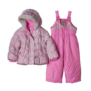 Baby Girl ZeroXposur Heavyweight Animal Print Jacket & Bib Snow Pants Set