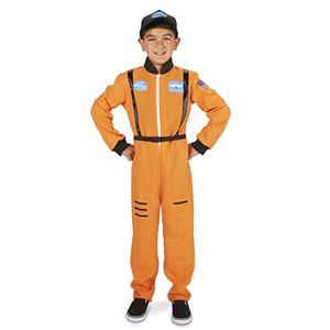Kids Orange Astronaut Suit Costume