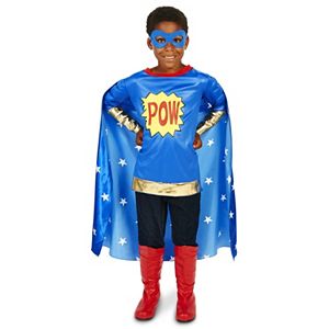 Kids Pop Art Comic Super Hero POW Costume