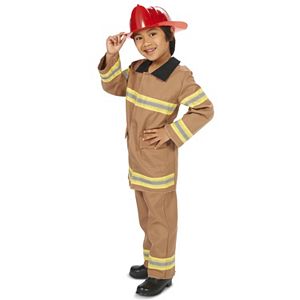 Kids Little Firefighter with Helmet Costume