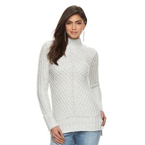 Women's Jennifer Lopez Metallic Mockneck Sweater