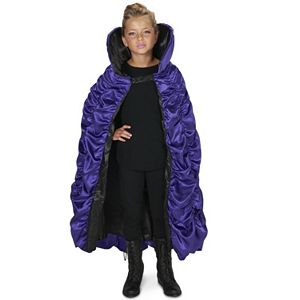 Kids Purple & Black Reversible Costume Cape
