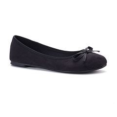 kohls womens black flats