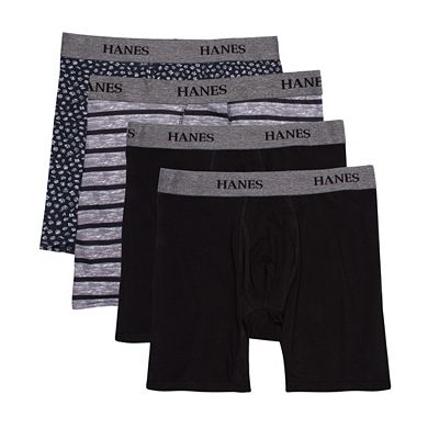 Men's Hanes Ultimate 4-pack Tagless Stretch Boxer Briefs