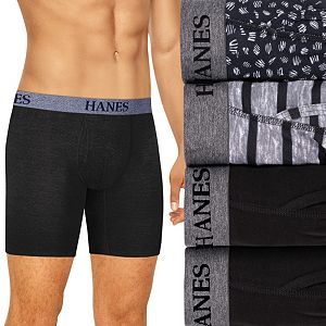 Men's Hanes Ultimate 4-pack Tagless Stretch Boxer Briefs