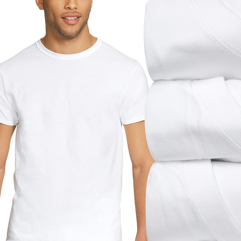 Hanes T Shirt White Undershirt 3 Pack Comfort Soft Tagless Mens S M L Xl Cotton Clothing Shoes 9157