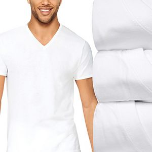 Men's Hanes 4-Pack Ultimate Stretch V-Neck Tees