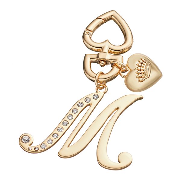 Juicy Couture Rhinestone Initial Key Chain